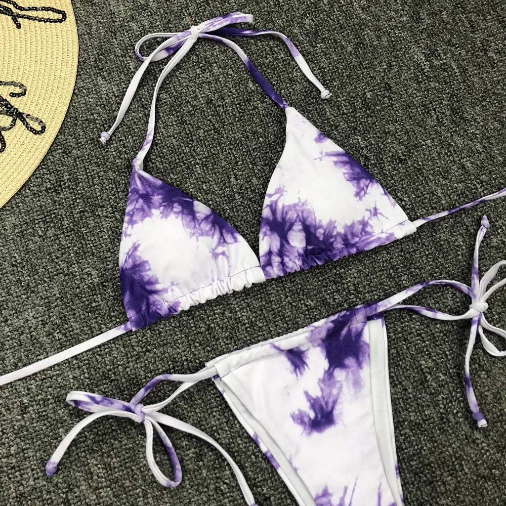 Women's Tie-Dye Micro Bikini Set
