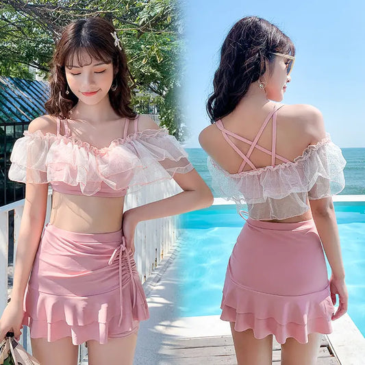 The Summer Sexy Cute Bikini Pink Sweet Suit!