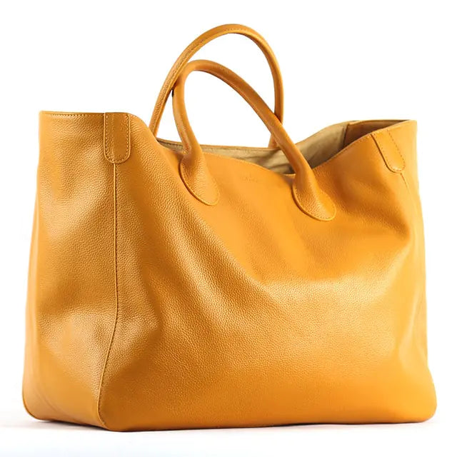 Genuine Leather Oversize Tote Bag for Women