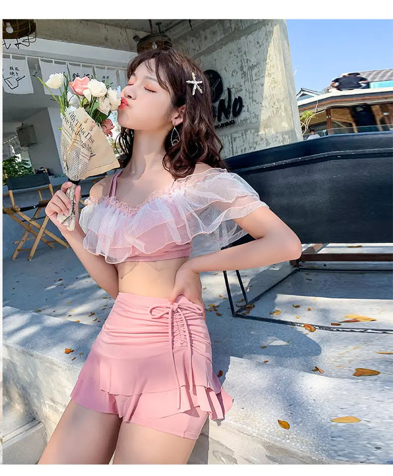The Summer Sexy Cute Bikini Pink Sweet Suit!