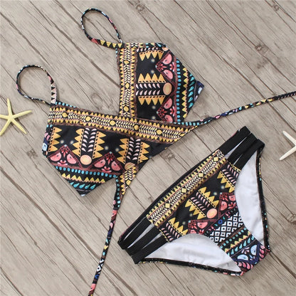 Aztec Bandage Biquini String Bikini